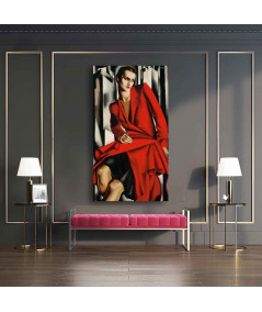 Obrazy na ścianę - Obraz - Tamara Łempicka - Kobieta w czerwieni