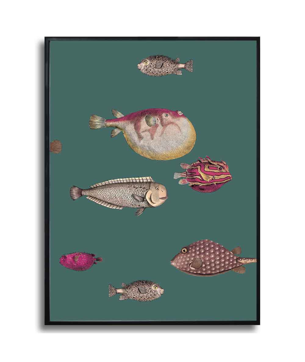 Plakat do kuchni - Fornasetti ryby