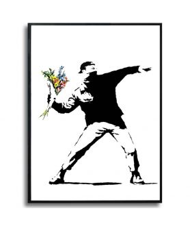 Plakat na ścianę - Banksy - Kwiat bombowiec
