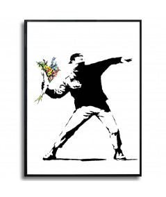 Plakat na ścianę - Banksy - Kwiat bombowiec