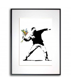 Plakat Banksy street art - Kwiat bombowiec