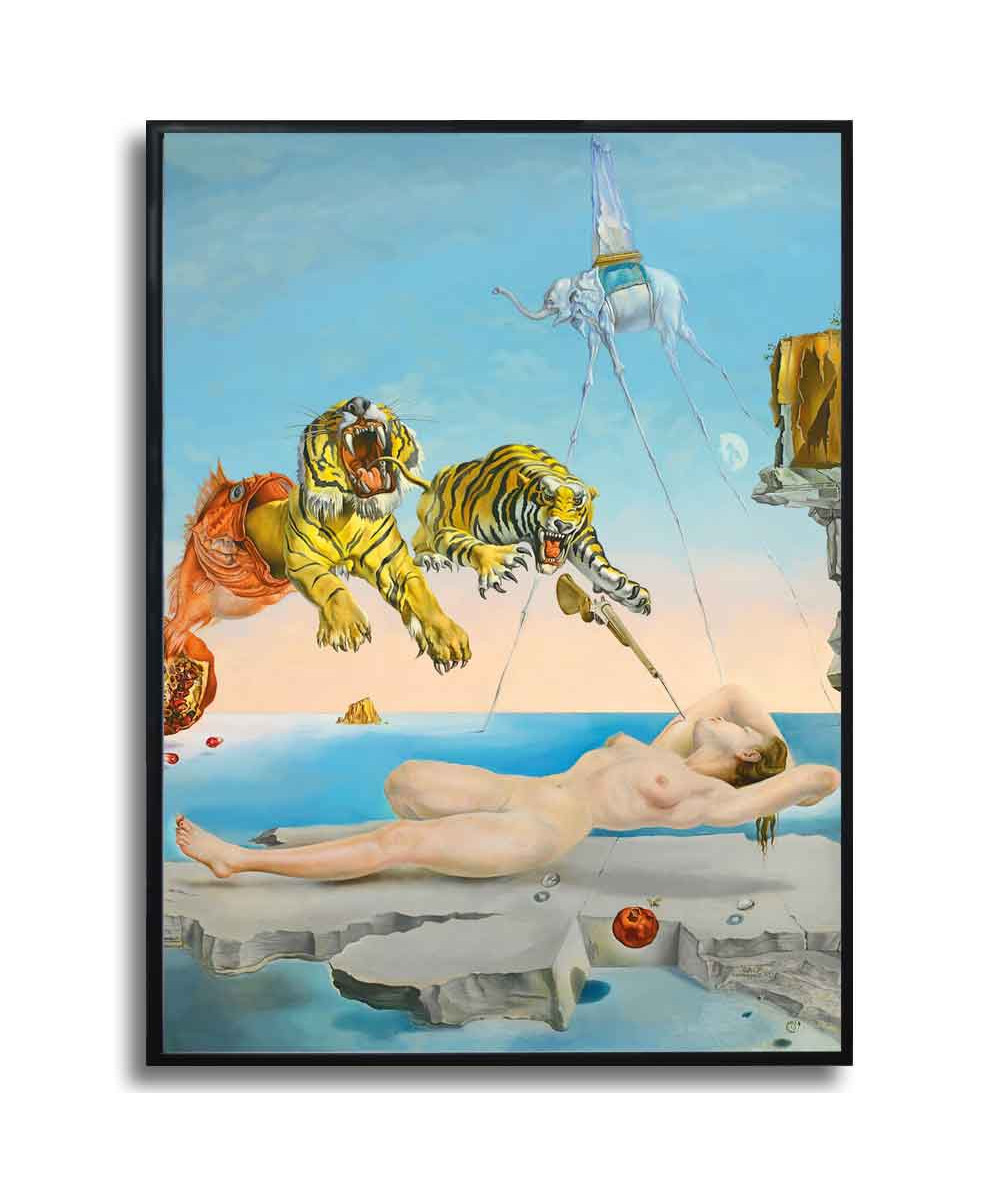Plakat surrealistyczny - Salvador Dali - Sen spowodowany lotem pszczoły
