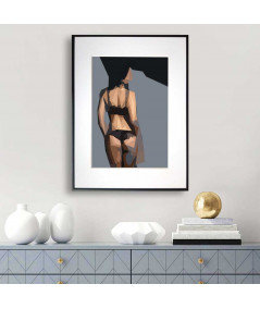 Plakat do sypialni - Kobieta w bieliźnie