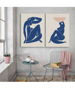 Plakat na ścianę - Abstrakcja kobieta siedząca
