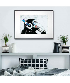 Plakat Banksy - DJ Monkey blue