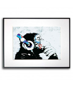 Plakat Banksy - DJ Monkey blue