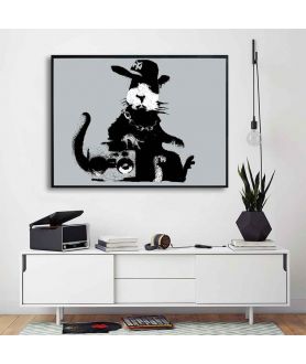 Plakat na ścianę - Banksy - Rapujący szczur