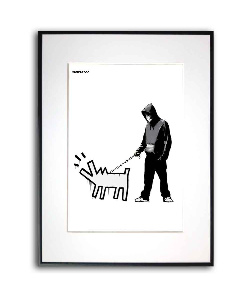 Plakat street art - Banksy - Czarno biały Weapon