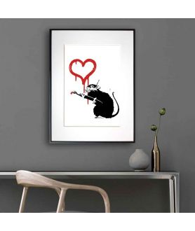 Plakat na ścianę - Banksy - Love Rat