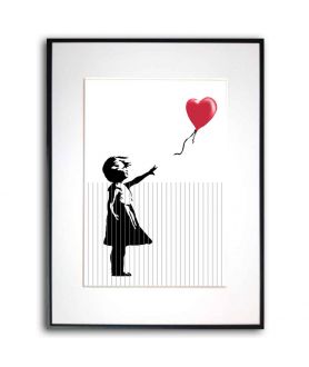 Plakat z passe-partout - Banksy Miłość jest w koszu