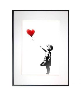Plakat z passe-partout Banksy Dziewczynka z balonikiem