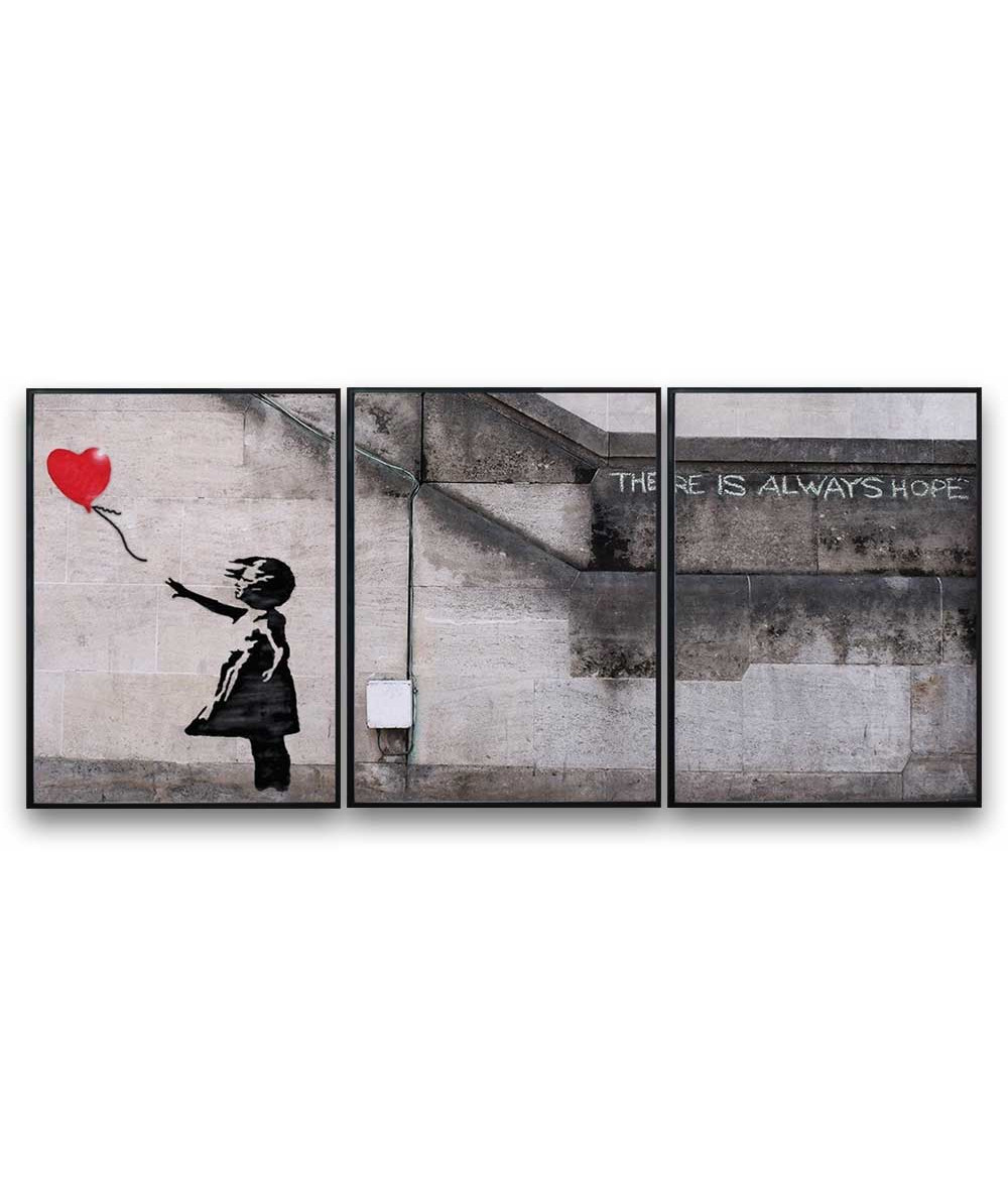 Zestaw plakatów - Banksy - There is always hope (tryptyk)