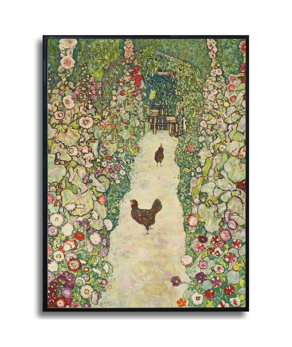Plakat do kuchni - Gustav Klimt - Ogrodowa ścieżka z kurami
