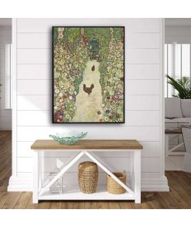 Plakat do kuchni - Gustav Klimt - Ogrodowa ścieżka z kurami