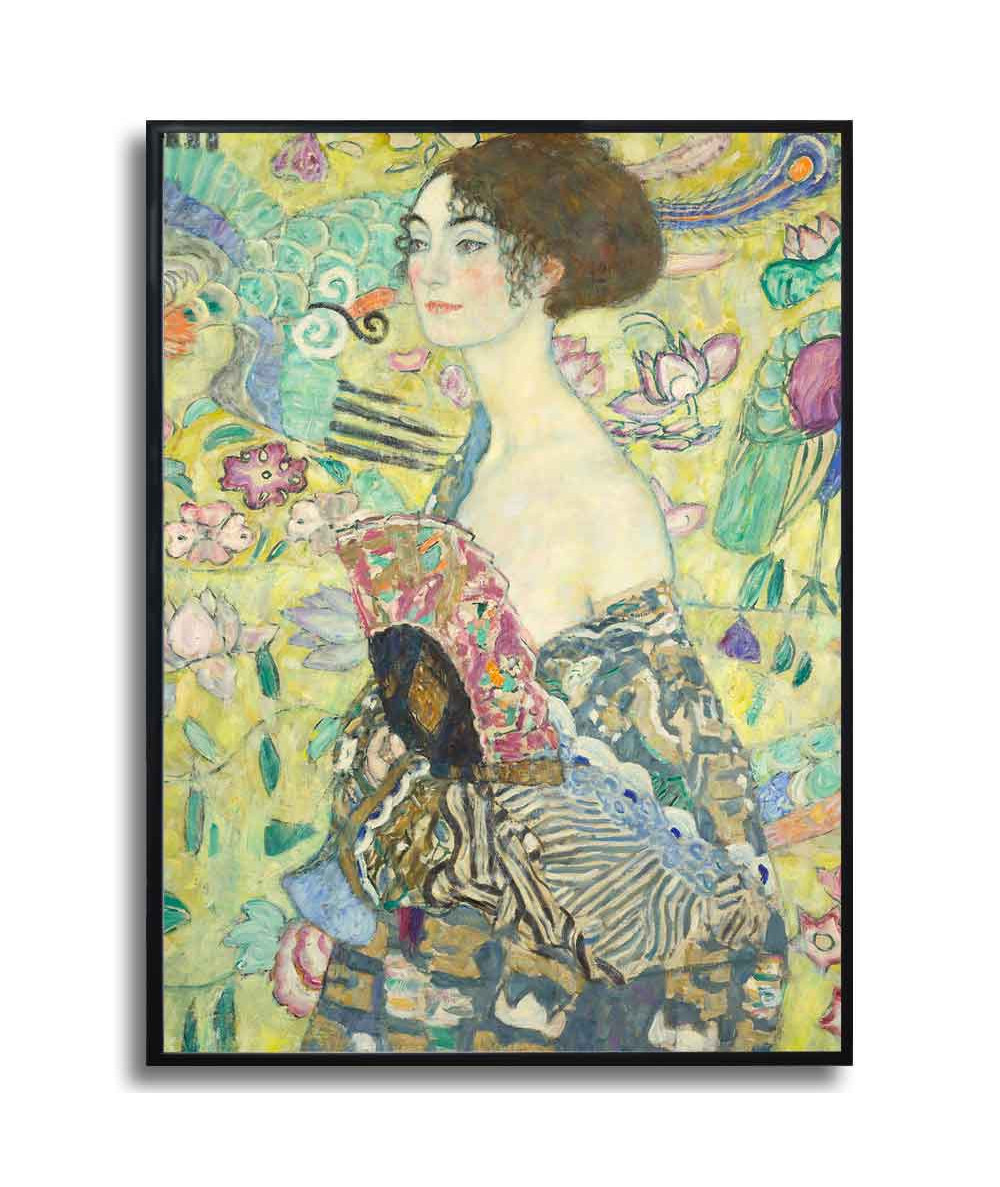 Plakat do salonu - Gustav Klimt - Dama z wachlarzem
