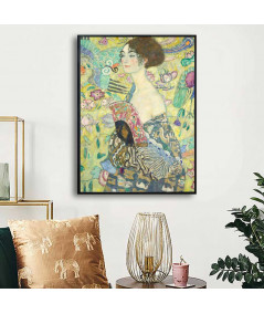 Plakat do salonu - Gustav Klimt - Dama z wachlarzem