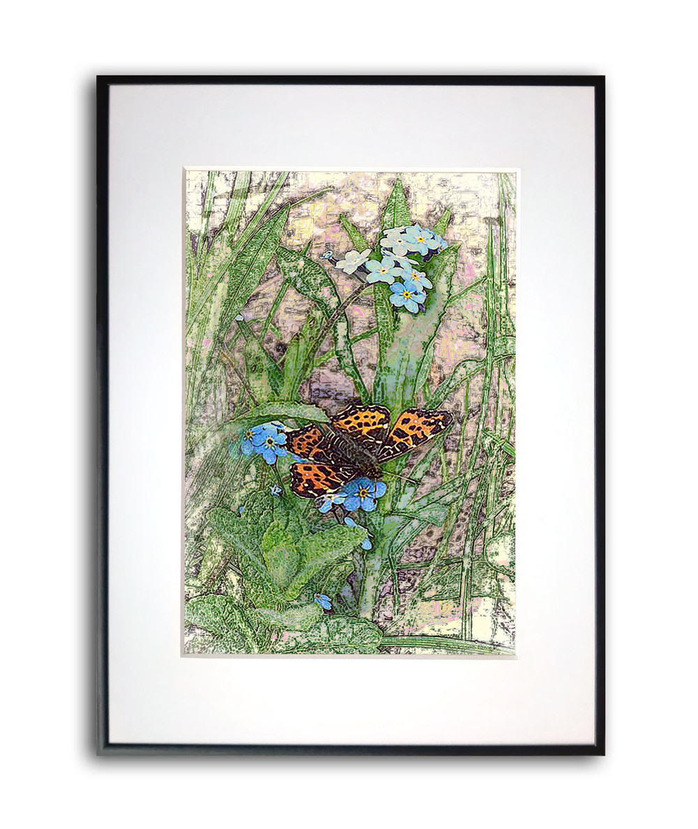 Plakat natura w ramie Pod skrzydłami motyla