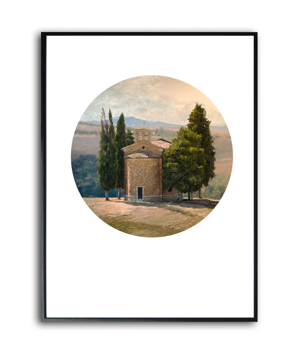 Nowoczesny plakat krajobraz do salonu W Toskanii