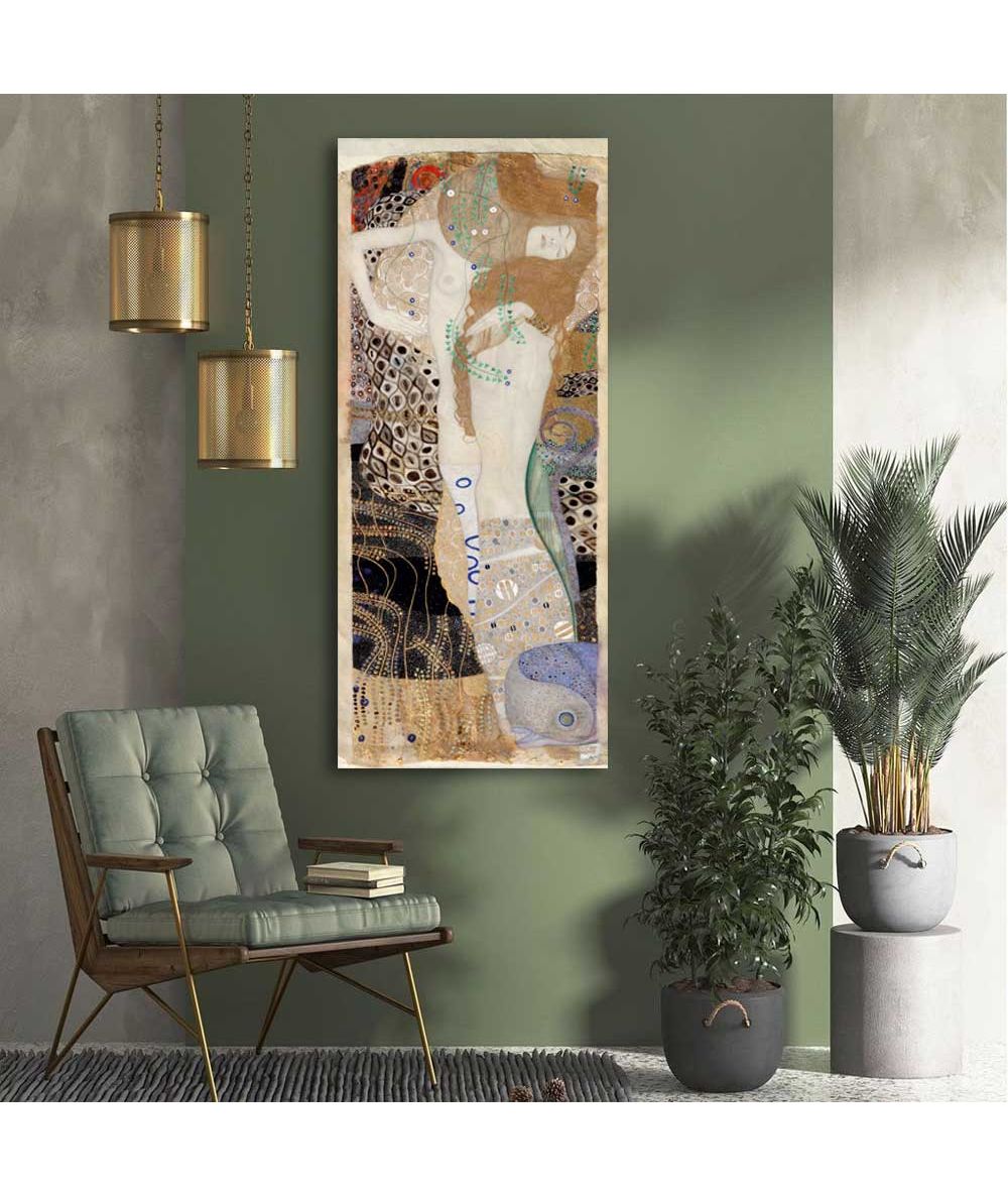 Obrazy na ścianę - Obraz pionowy na ścianę - Gustav Klimt - Węże wodne