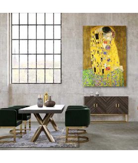 Obrazy na ścianę - Obraz reprodukcja na płótnie - Gustav Klimt - Pocałunek