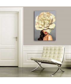 Obrazy na ścianę - Obraz kobieta kwiat na płótnie - Dziewczyna Amy