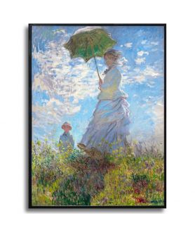 Plakat w ramie - Monet - Kobieta z parasolem