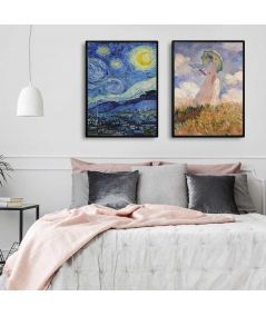 Plakat malarstwo - Monet - Kobieta z parasolką zwrocona w lewo