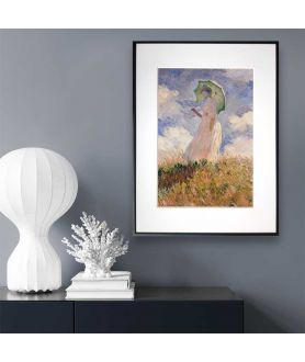 Plakat Claude Monet - Kobieta z parasolką zwrócona w lewo