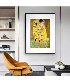 Plakat miłosny na ścianę - Gustav Klimt - Pocałunek