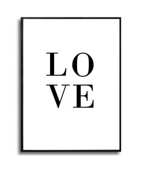 Plakat typograficzny z napisem - Love