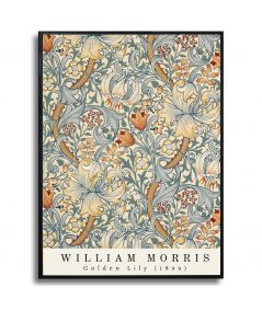 Plakat wystawowy - William Morris - Złota lilia