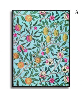 Plakat z owocami do kuchni - William Morris - Owoce granatu