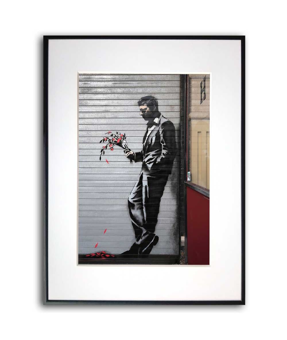 Plakat w ramie - Banksy - Czekający