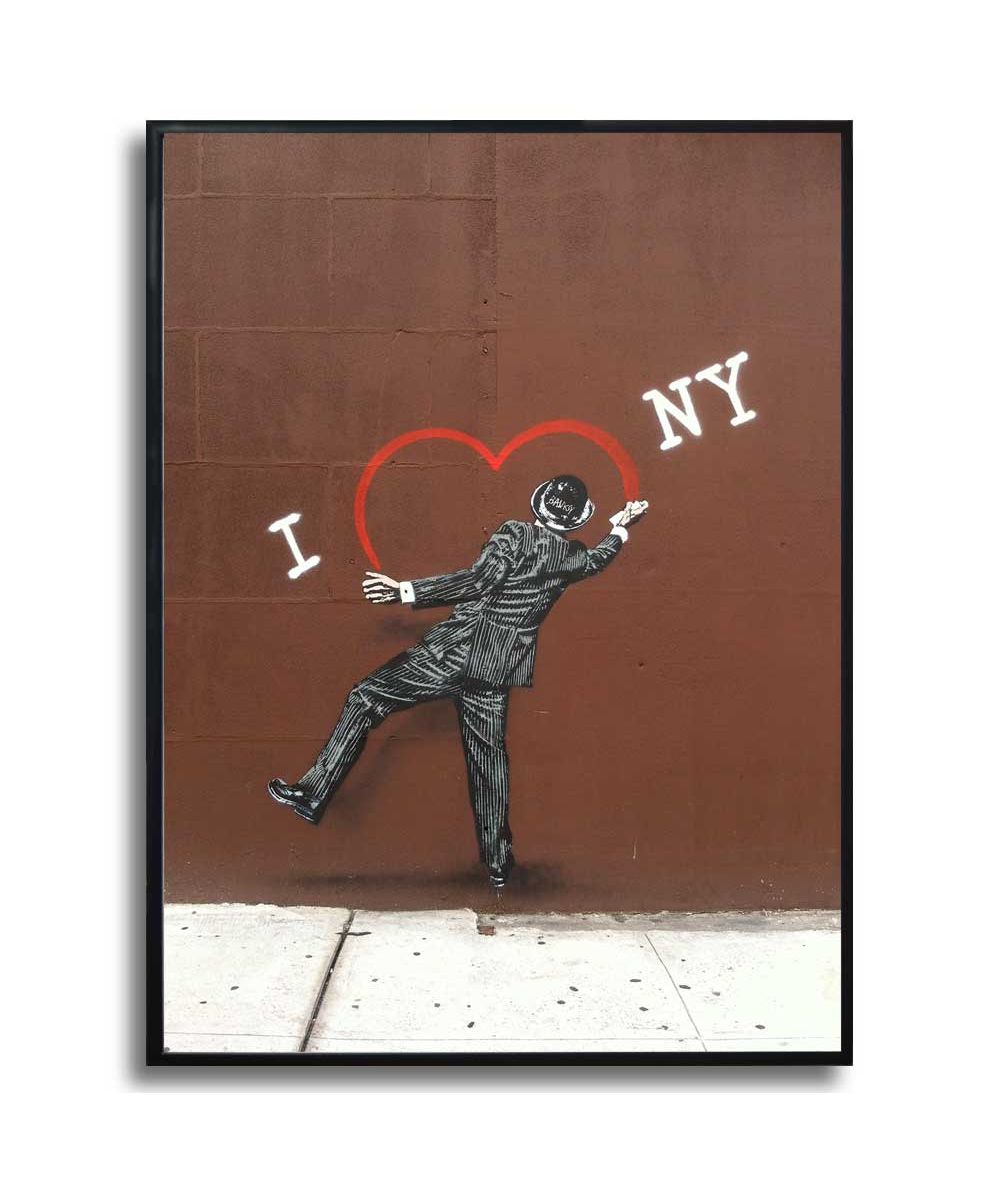 Poster street art - Banksy I love NY