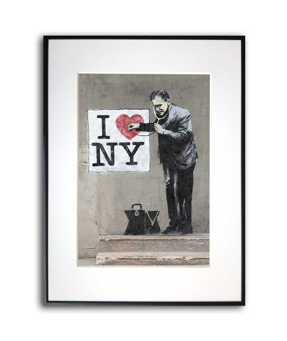 Poster Banksy - I love NY doctor