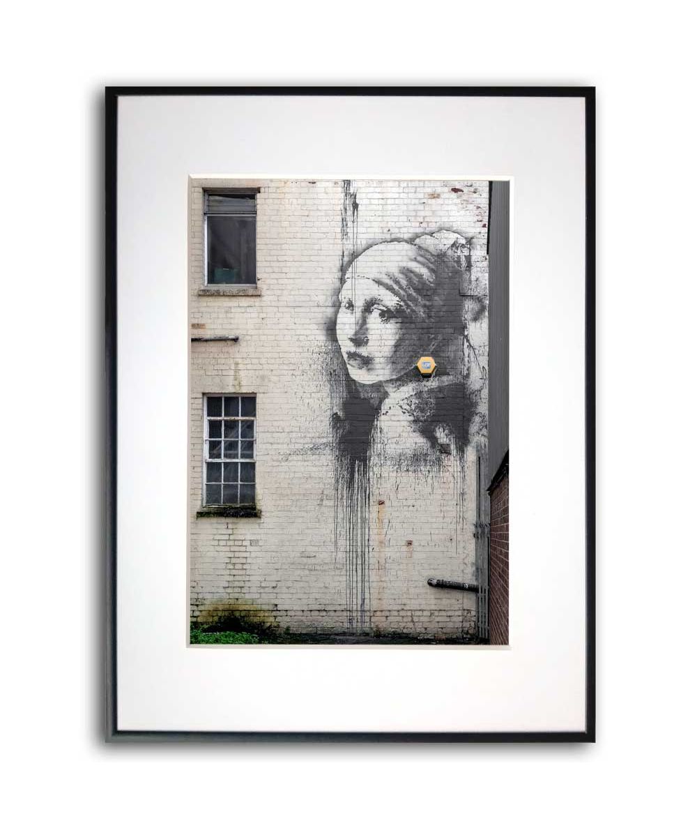 Plakat reprodukcja - Banksy - Dziewczyna z perłą