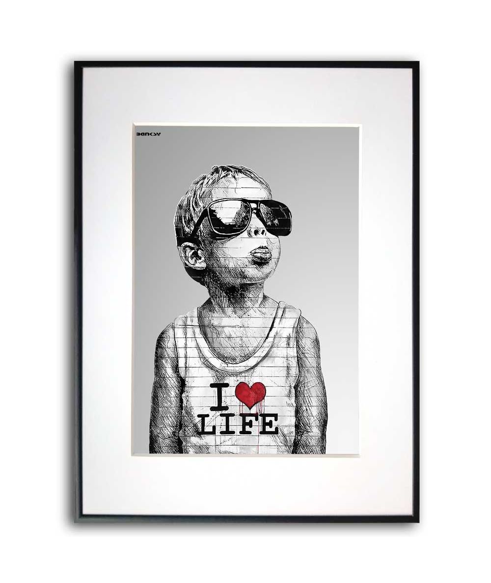 Plakat na ścianę - Banksy - Boy I love life