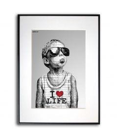 Plakat na ścianę - Banksy - Boy I love life