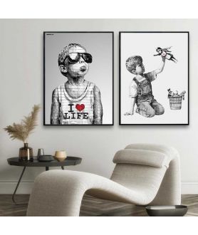 Plakat Banksy art - Game changer (pionowy)