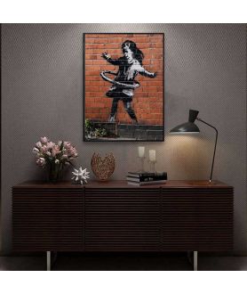 Nowoczesny plakat Banksy - Hula-hooping girl