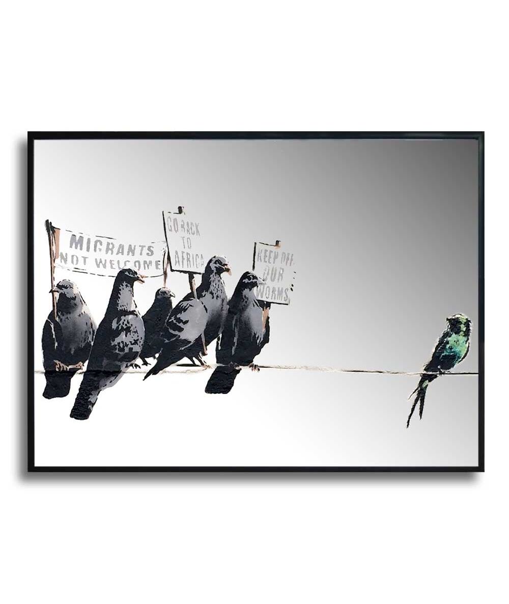 Plakat Banksy'ego na ścianę - Gołębie