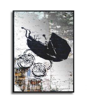 Banksy plakat sklep - Pędzący wózek