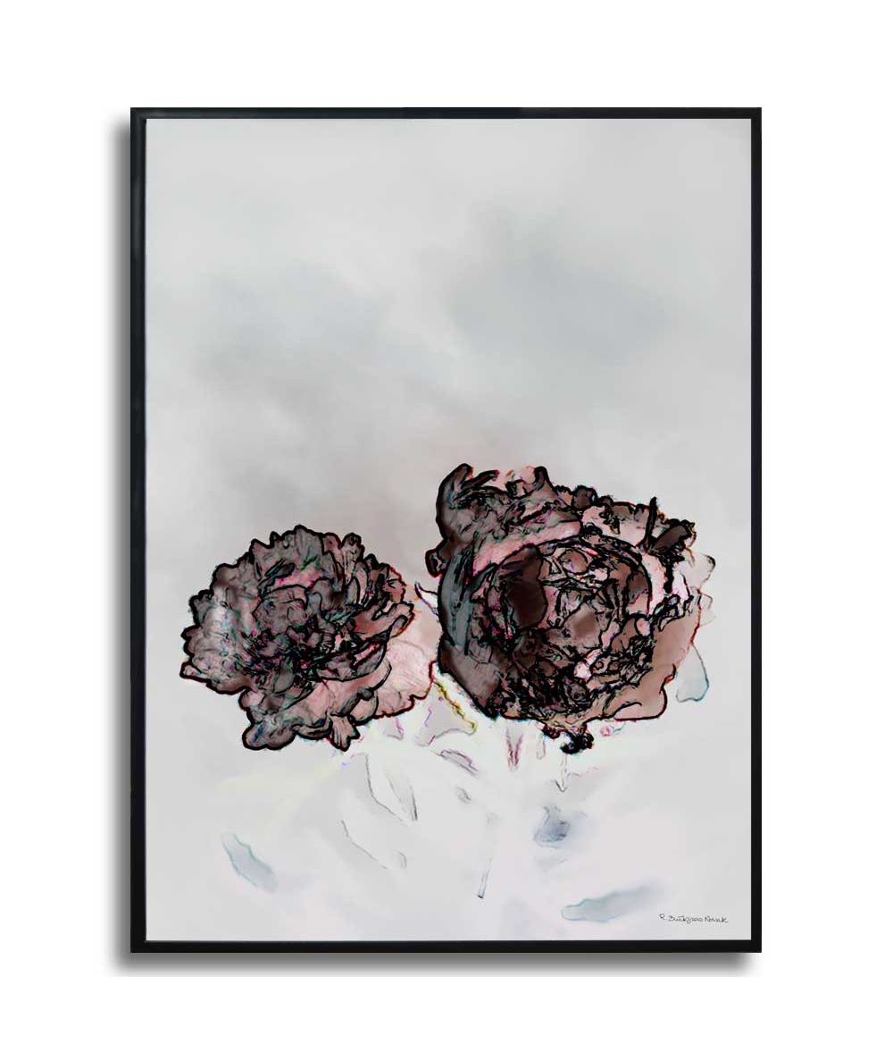 Plakat z kwiatami - Akwarela dwa kwiaty