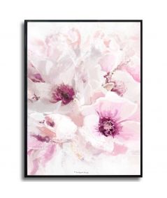 Plakat różowe kwiaty - Różowa kompozycja kwiatów