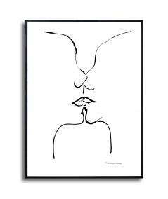Plakat postaci - Grafika pocałunek 4