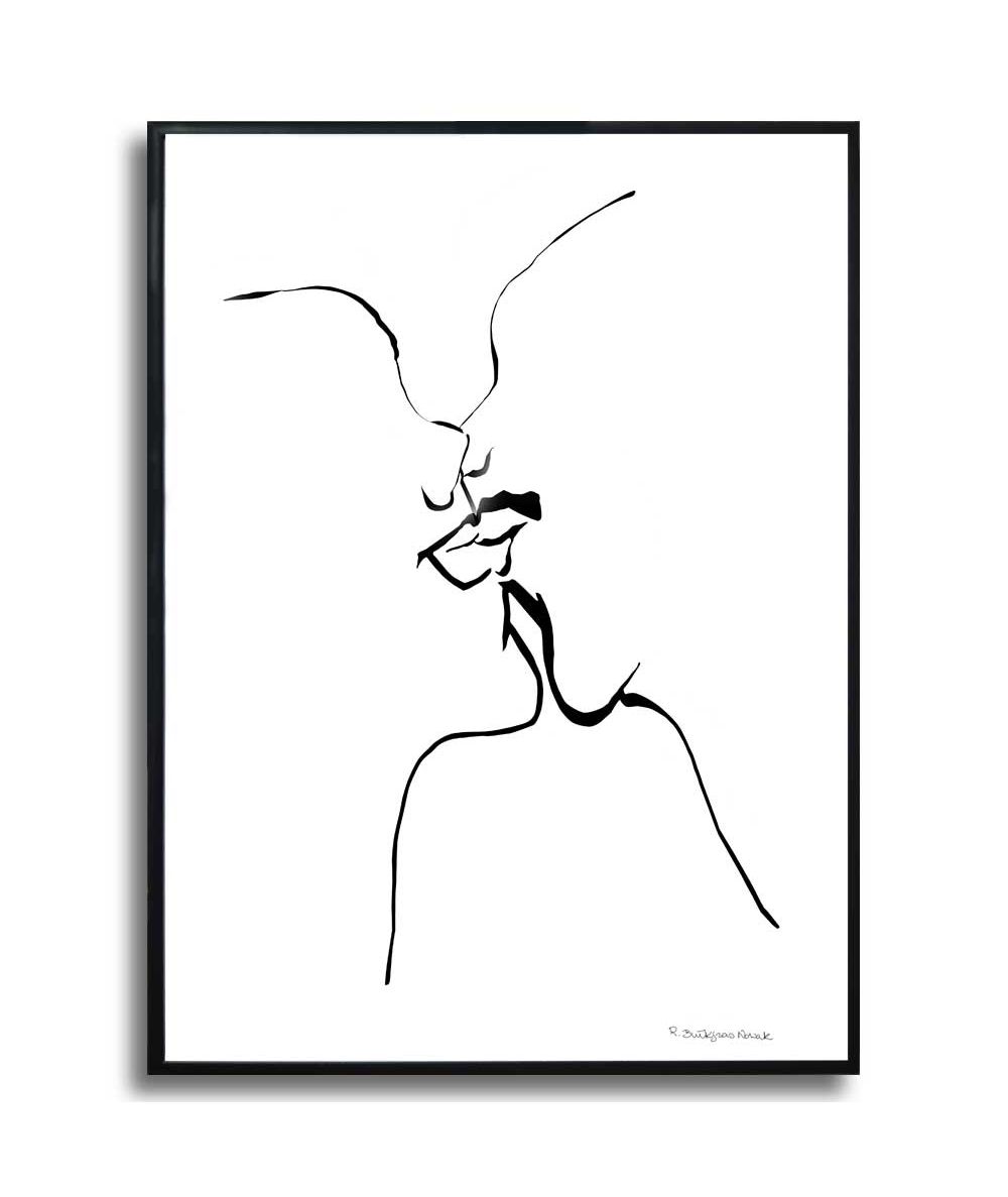 Plakat wydrukowany - Grafika pocałunek 21