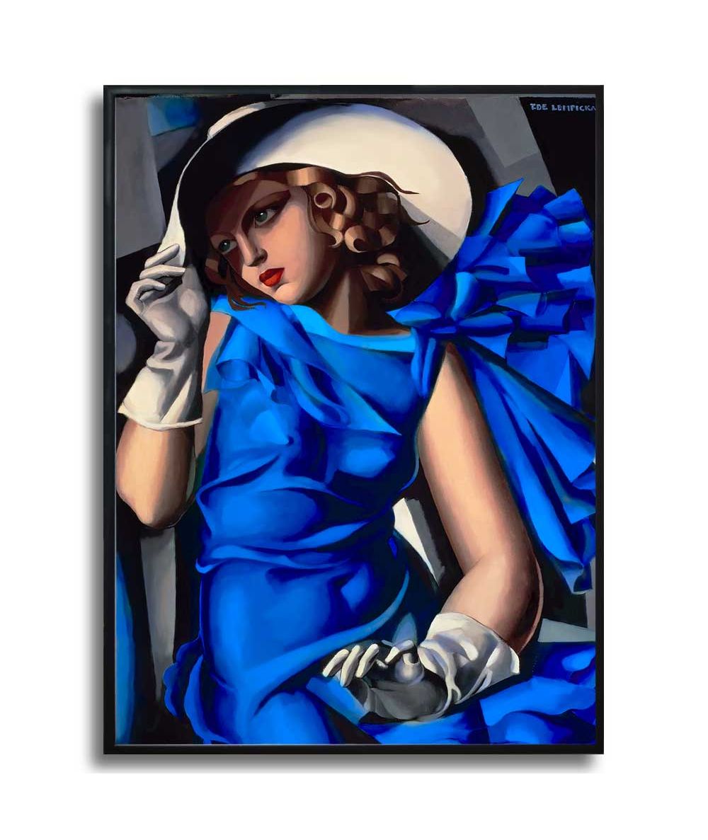 Plakat na ścianę - Tamara de Lempicka - Kobieta w niebieskiej sukni
