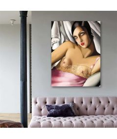 Obrazy na ścianę - Tamara Łempicka obraz na płótnie - Różowa koszulka