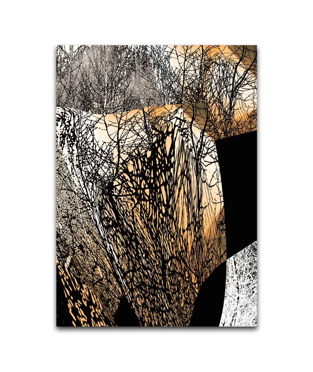 Obrazy na ścianę - Pionowy obraz abstrakcja - Mapa drzew