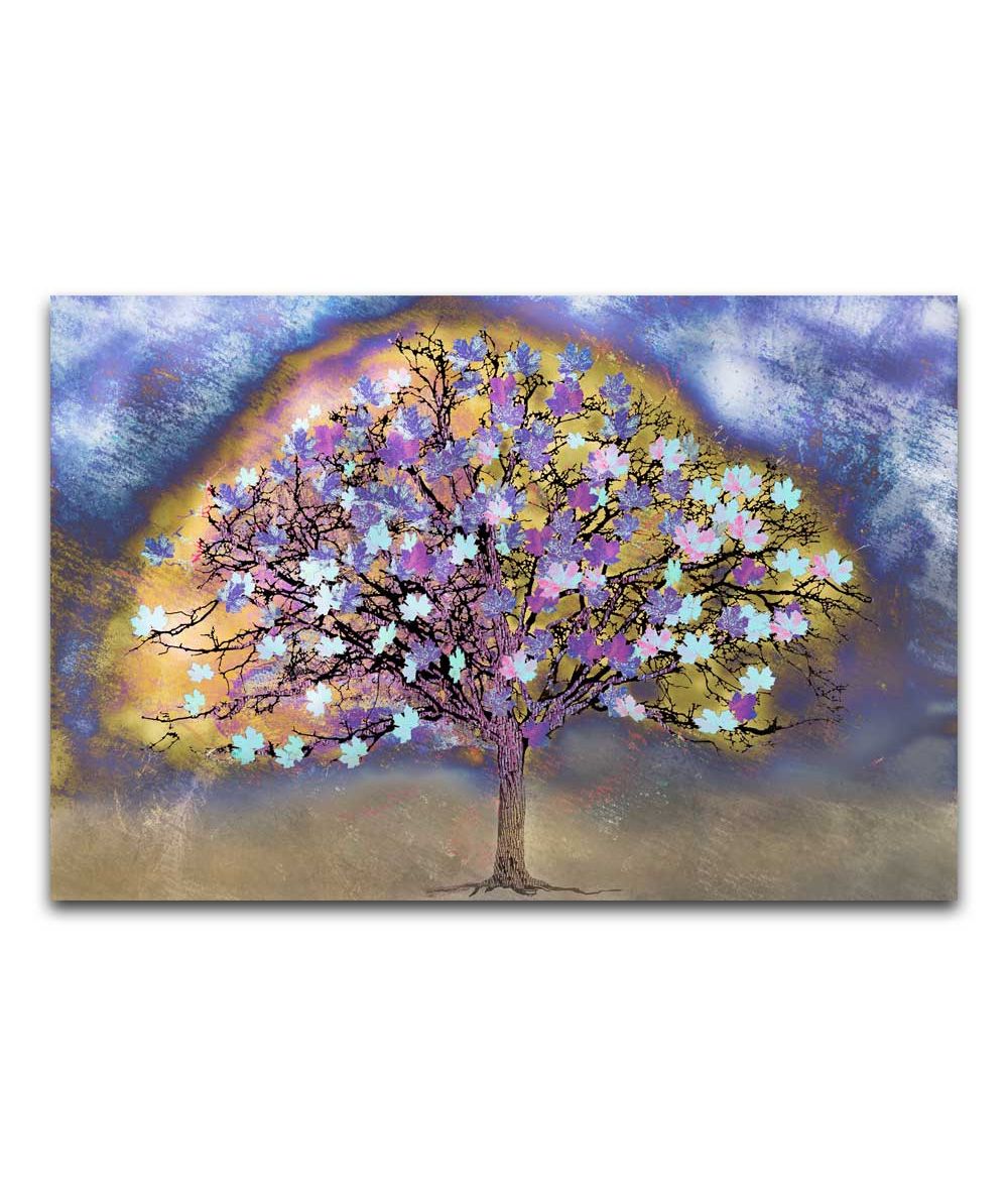 Obrazy na ścianę - Obraz kolorowy Drzewo po deszczu (1-częściowy) szeroki